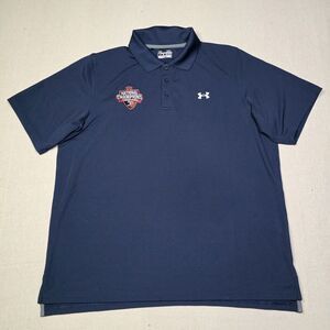 Auburn Tigers Under Armour Loose Heat Gear Polo Shirt Men's Size XL Navy Blue